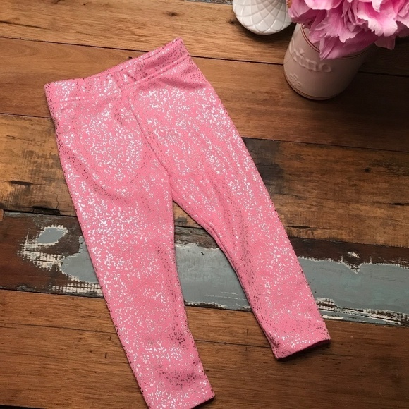 George leggings pink sparkly lined Baby Size 2T - Picture 1 of 4
